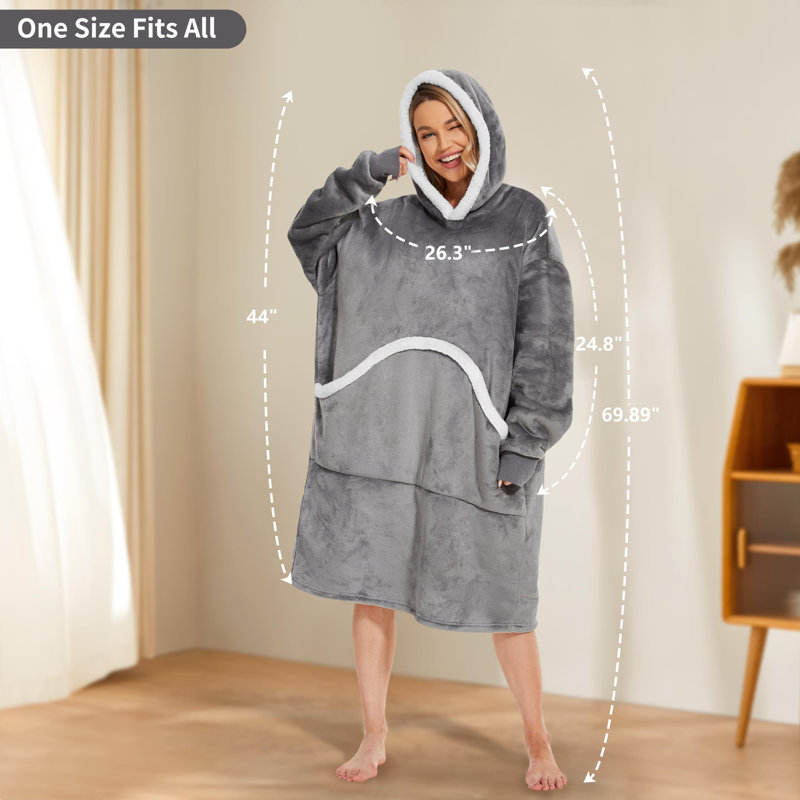 Hanan Throw Blanket, Grey