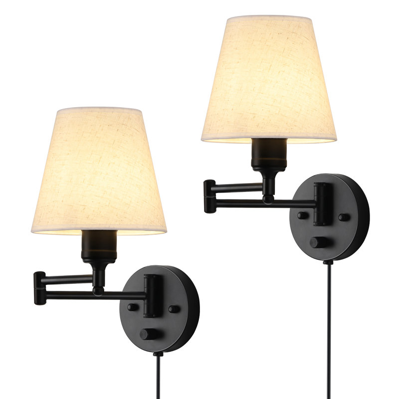 Swing Arm Sconce, White