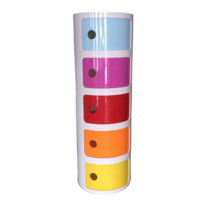 Rangement rond en plastique Carly