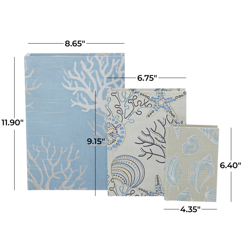 3 - Piece Paper Book Box