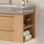 Meuble-lavabo moderne 36 po avec plateau en pierre frittée, 2 tiroirs, meuble-lavabo mural pré-assemblé-892113101