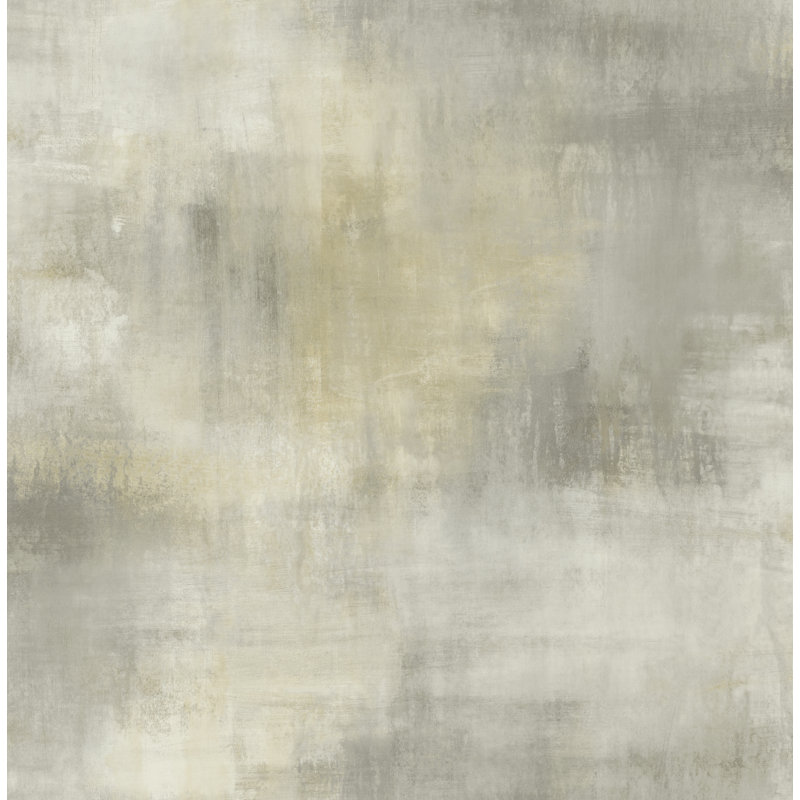 Rouleau de papier peint L 33 pi x l 20,5 po Camiyah, Or métallisé / Taupe / Grège