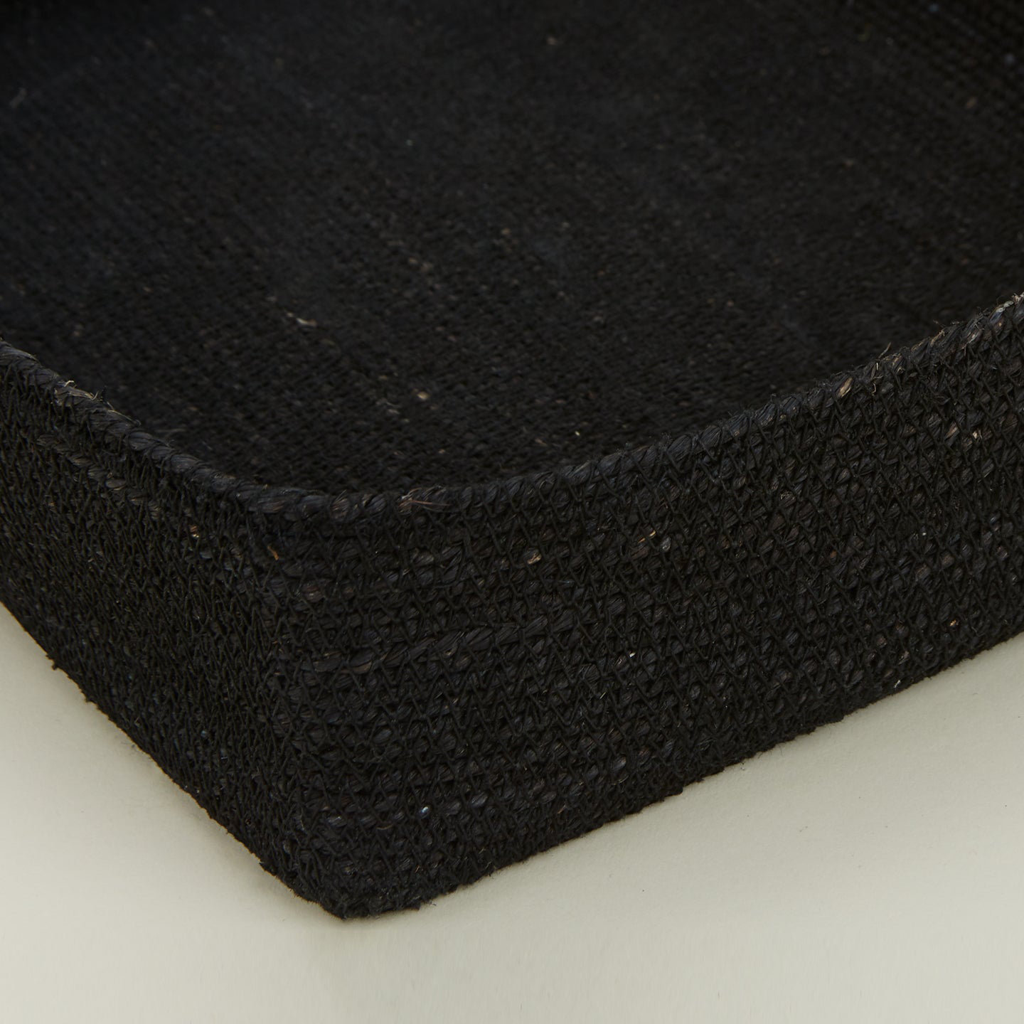 Essential Handwoven Seagrass Bin, Black