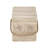 Outdoor Wood Grain Square MGO Side Table With Simulated Braided Cord – Indoor Retro End Table For Home & Patio Decor
