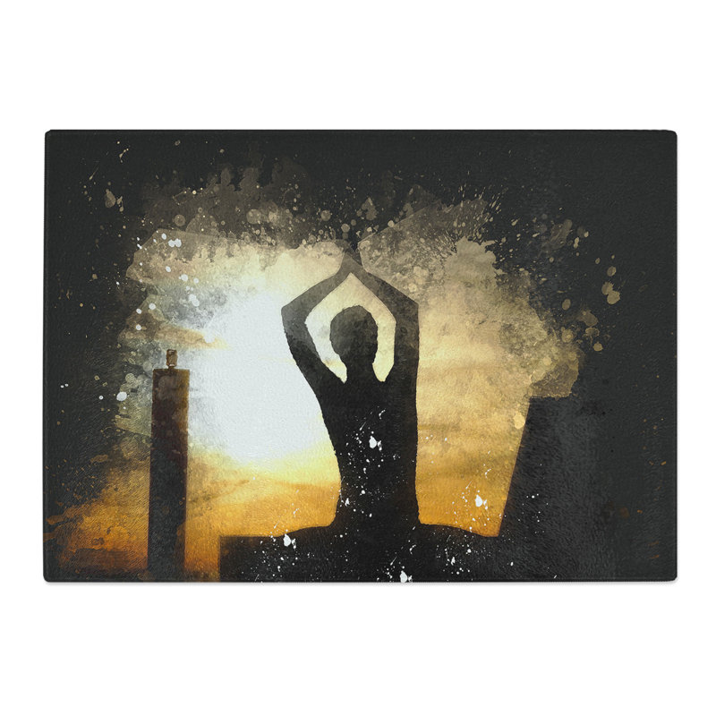 Yoga Meditation Chopping Board, 20cm W x 28.5cm L