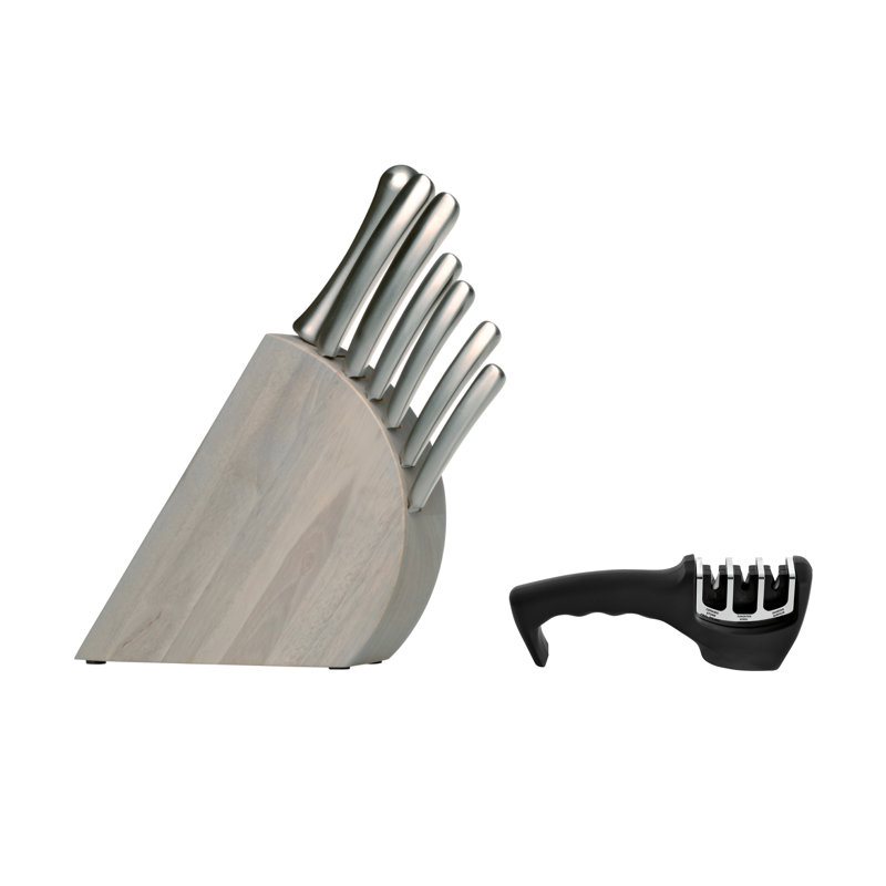 BergHOFF Concavo 9Pc Cutlery Set with Knife Block and Knife Sharpener