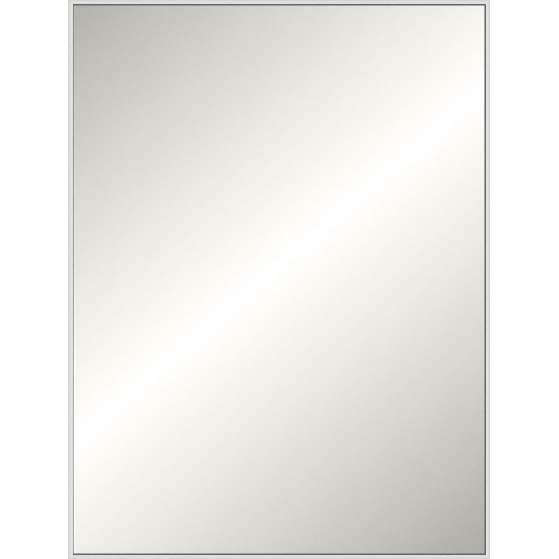 Floater 2 Solid Wood Mirror, Silver, Rectangle, 49.25" x 37.25"