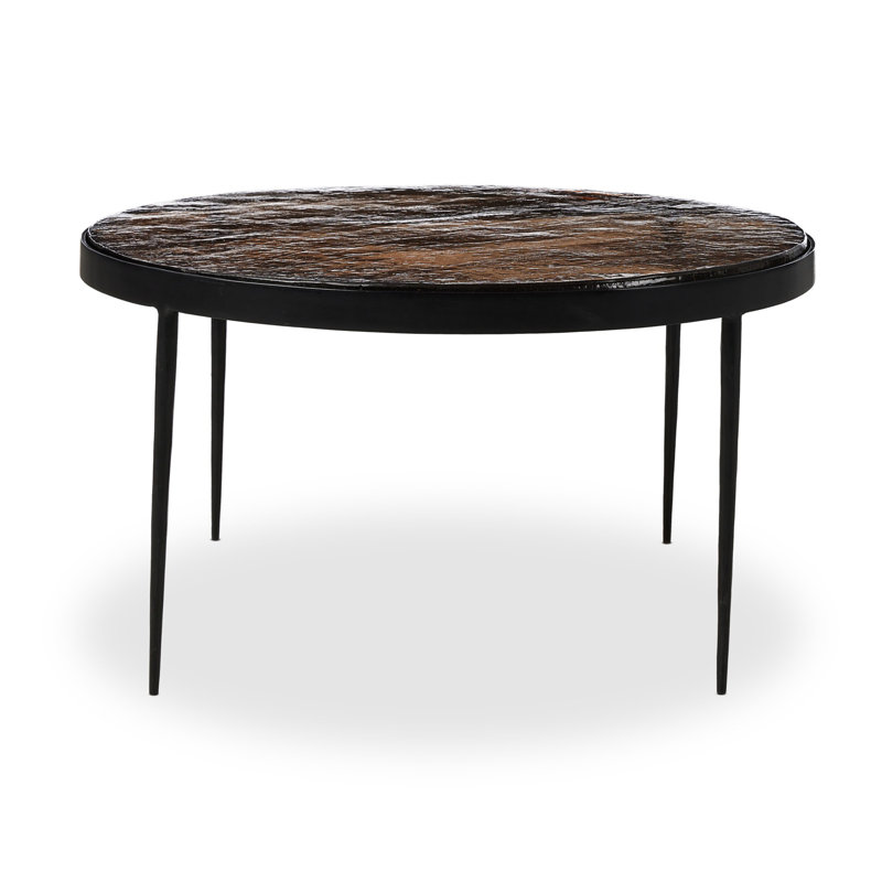 Yoko Coffee Table, 16.25" H x 32" L x 32" W, Smoked Brown