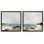 «Abstract Beach Cove Landscape Cliff», ensemble de 2 toiles flottantes encadrées par Victoria Barnes