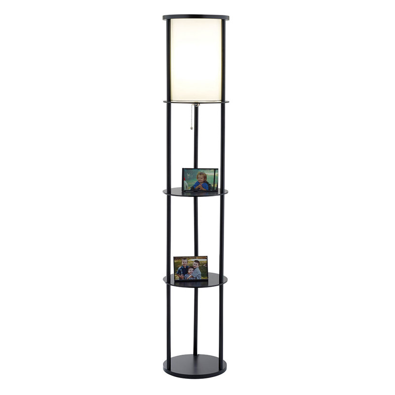 Stefaney 62.5'' Black LED Column Floor Lamp