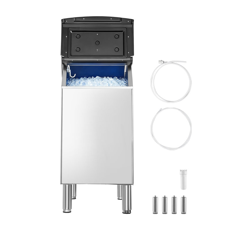 Bac commercial en acier inoxydable, porte-machine à glaçons d'une capacité de 300 lb avec pieds réglables pour les restaurants et les bars