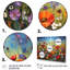 «Abstract Wildflowers», reproduction d'art sur toile encadrée-1697068148-1697068152