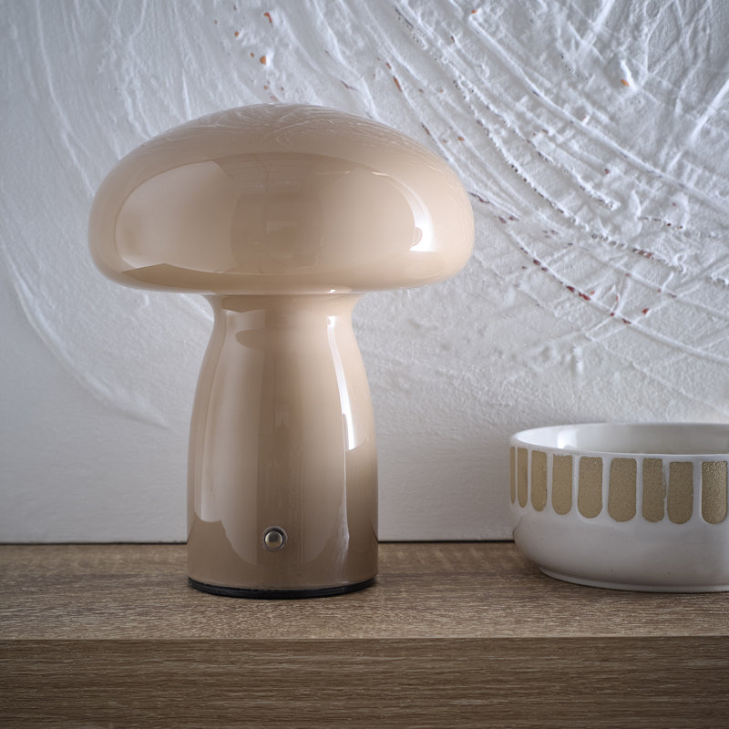 Glass Table Lamp, Mocha, Mocha