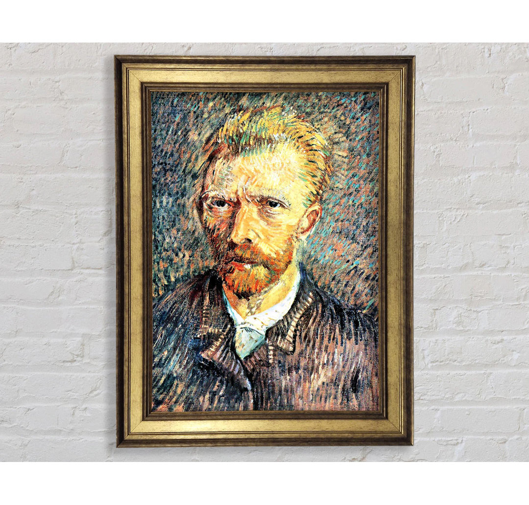 Van Gogh Selbstporträt im braunen Hemd - Einzelner Bilderrahmen Kunstdrucke