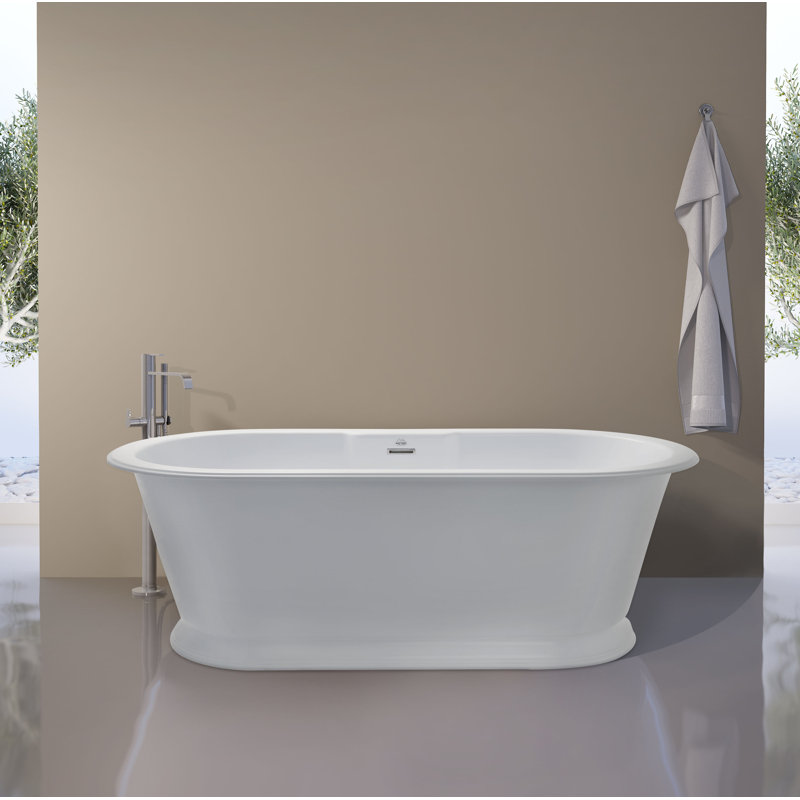 Chateau 66'' L Freestanding Soaking Bathtub, Matte White