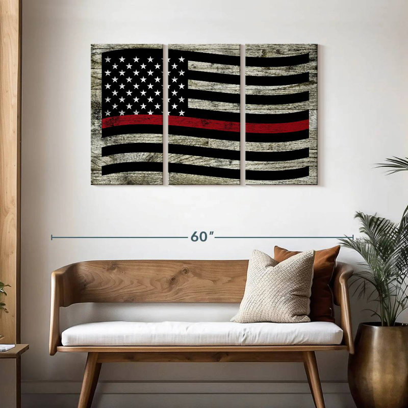 Lelar US Firefighter Flag, 28" H x 45" W