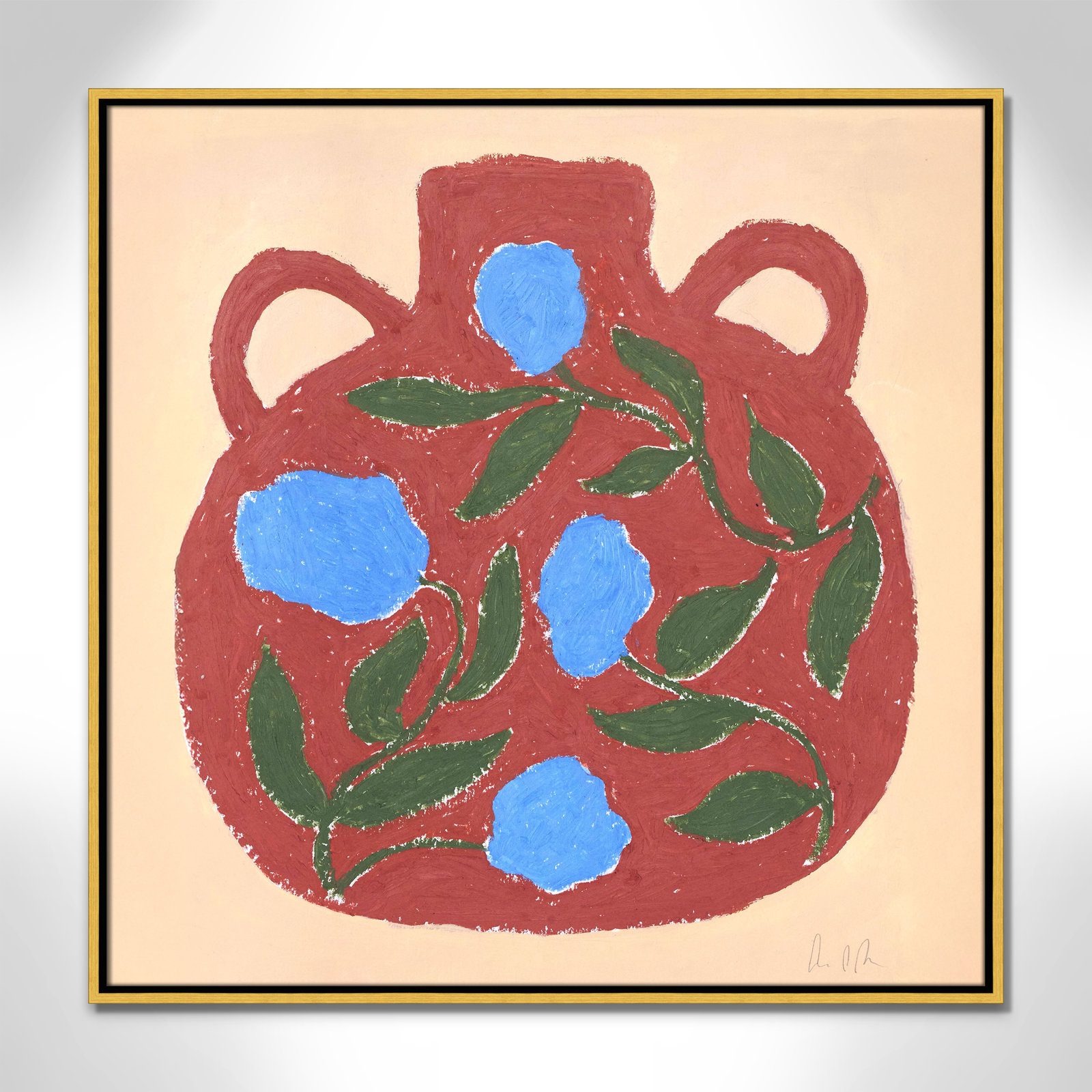 Vase No. 04 Print by Camilla Bergqvist, 31.5" H x 31.5" W, Gold
