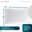  Daytona l 36 po x H 10 po x P 1 po, miroir mural pour salle de bain avec 3 lumières de température de couleur, commande tactile, gradateur et désembueur, horloge numérique-804046772