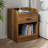 Nightstand Hidden Drawer with Hidden Compartment, Charging Station and AC Outlets USB Ports-108897069