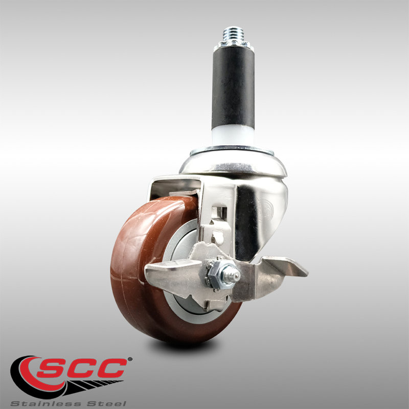 Polyurethane Casters, Maroon