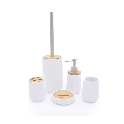 Bella Bathroom Accessories Set - Free Standing - Resin/matt White