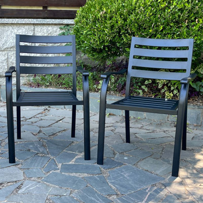 Lron Dining Chairs, A Set Of 2 Color Outdoor Chairs, Bistro Metal Chairs, All-Weather Outdoor Metal Dining Chairs, Suitable For Gardens, Terraces, And Swimming Pool