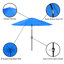 Ensemble repas pour 4 personnes avec table rectangulaire, coussins et parasol Arjay