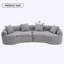 Canapé courbé désossé, canapé modulaire à compression de 110 po, gris à haute densité, canapé-lit pour salon, salon, appartement, chenille-871800130