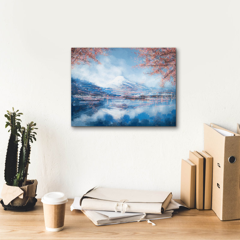 «Mount Fuji in Spring» par Marc Todd, art mural sur toile, H 12 po x l 16 po x P 0,75 po