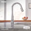 Robinet de cuisine à poignée simple Moen Sleek MotionSense Wave avec technologie Power Clean-26346650