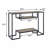 Rustic Oak And Black Console Table, With 2 Shelves