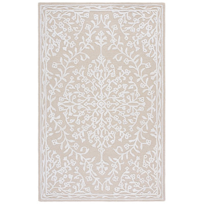 Laine touffetée à la main Glamour Viscose Tapis d'intérieur floral en coton
