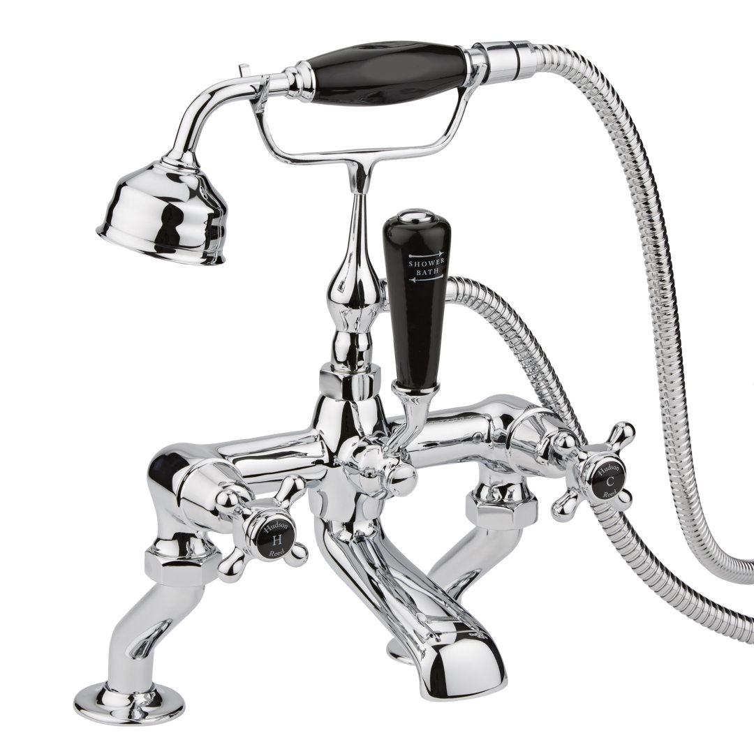 Topaz 3 Handle Deck Bath Shower Mixer Bath Filler with Diverter
