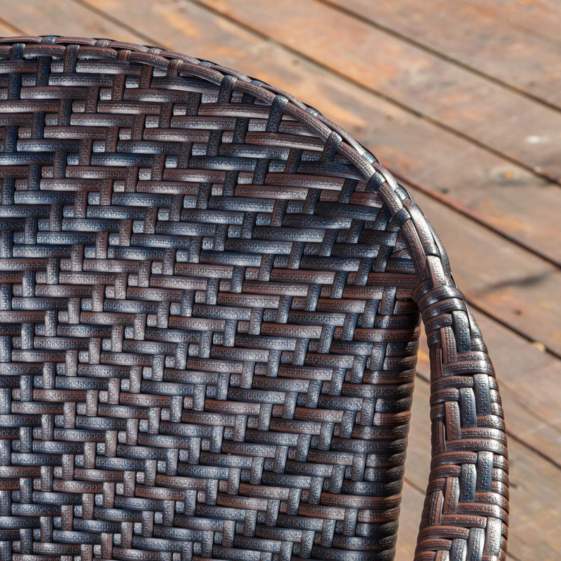Fauteuils de salle à manger d'extérieur Aldonija, Brun