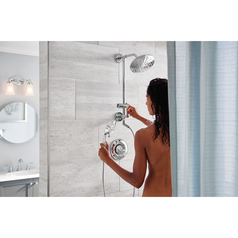 Moen Annex Rail Slide Bar Shower Pipe, Brushed Nickel
