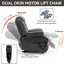 Fauteuil inclinable électrique à deux moteurs avec réglage à 8 points et chauffage lombaire avec position infinie et double moteur