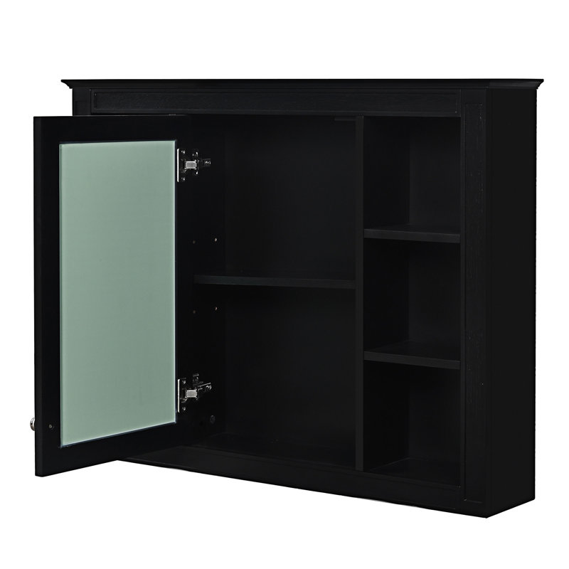 Armoire à pharmacie murale avec miroir, Noir