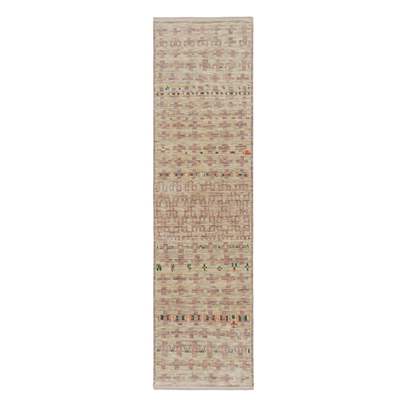 Moroccan Hand Knotted Wool Area Rug, Runner 2'6" x 10'