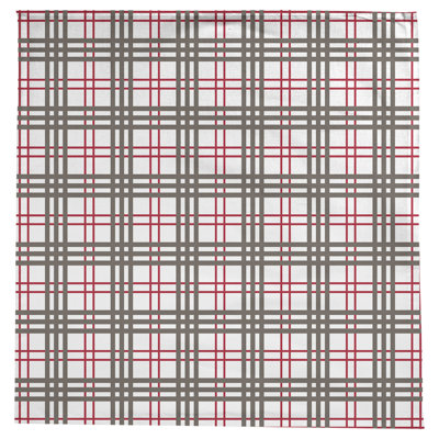 Plaid Cotton Blend Square Tablecloth