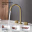Robinet de salle de bain circulaire encastré à 3 trous et 2 poignées avec ensemble de drain circulaire X-116826442