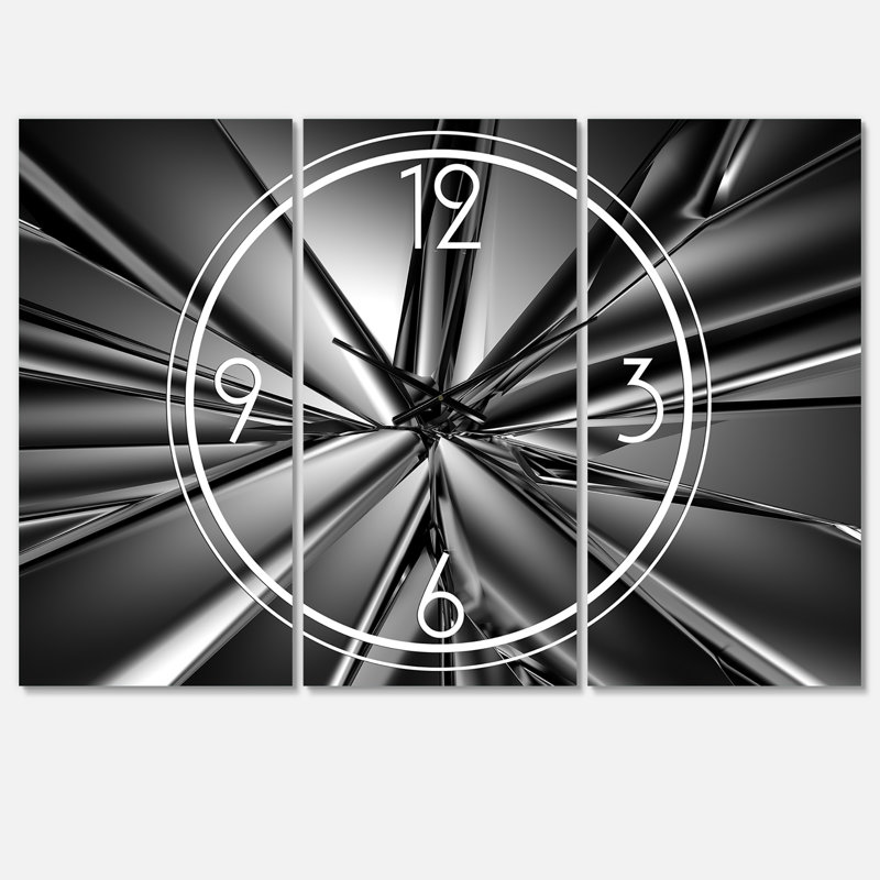 Futuristic Crystal Background - Oversized Wall Clock