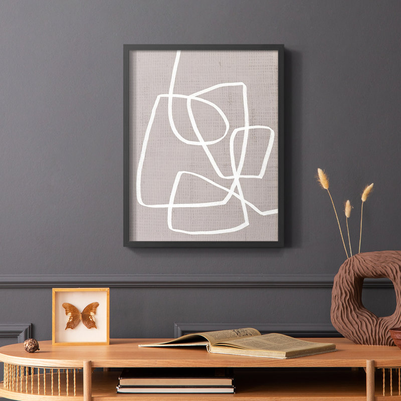 «Roundabout I», reproduction encadrée - bois massif, Noir, H 10 po x l 8 po
