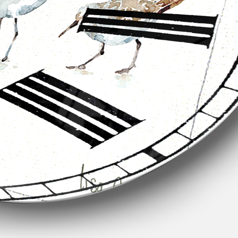 Pebbles and Sandpipers Family - Traditional wall clock, Medium