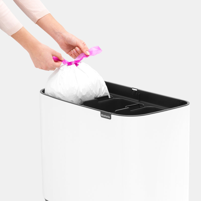 Brabantia Bo Touch 3 x 11 Litre Bin, White