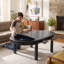 Table de jeu ovale moderne en bois massif de 130 cm (51 pouces) pour casse-têtes, idéale pour une salle de jeux ou un atelier de loisirs créatifs.-135777809