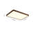 Scandinavian LED Walnut Wood Rectangular Flush Mount