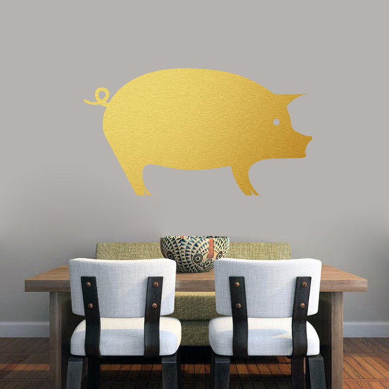 Décalcomanie murale porc, Or