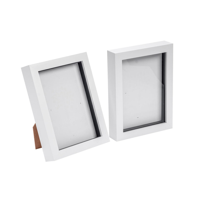 Nicola Spring - 3D Box Photo Frames, 20cm H x 15cm W x 3.5cm D, White