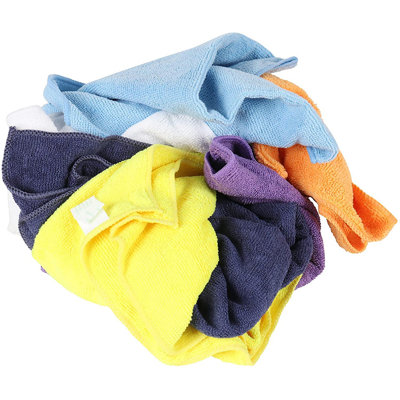 Sac de 50 chiffons en microfibre - couleurs variées - 12 x 12