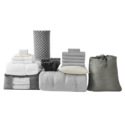 14 Piece Ultimate College Dorm Bedding Bundle